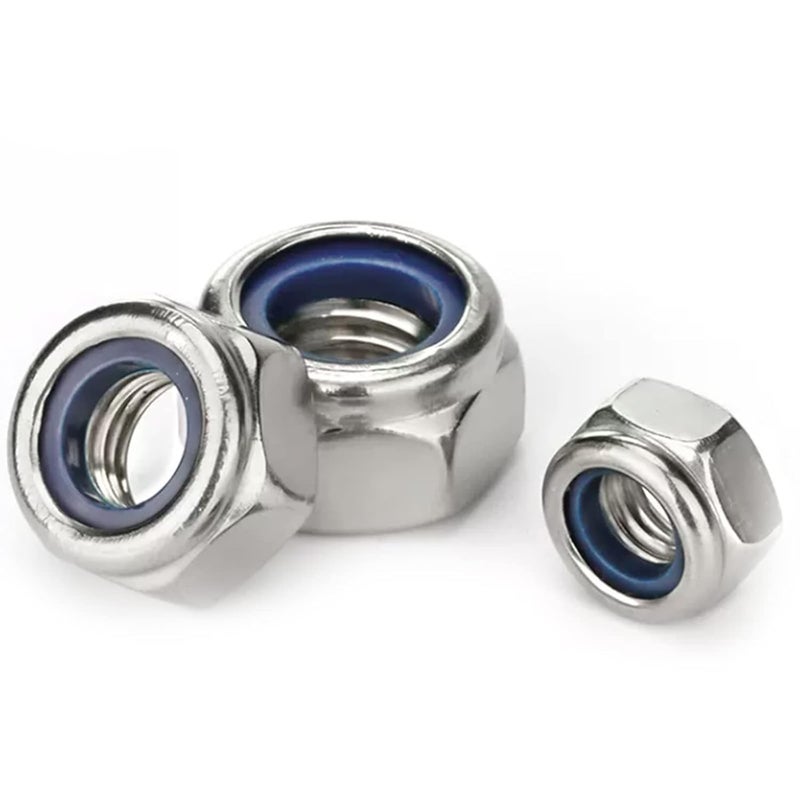 sotoolstop Store M12 Nylon Insert Lock Nuts, M12-1.75 Nylon Locknuts 304 Stainless Steel 18-8 Lock Nuts, Pack of 10 - Image 3